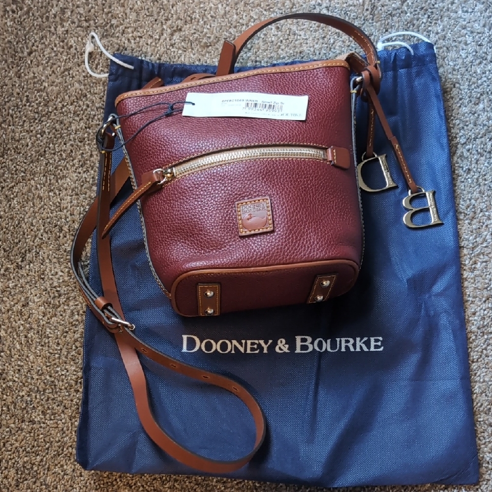 Dooney & Bourke Wine Leather Shoulder Bag